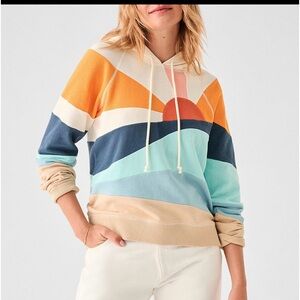 Worn once - like new!  Faherty size L Soleil Sun Print Abstract Pullover Hoodie